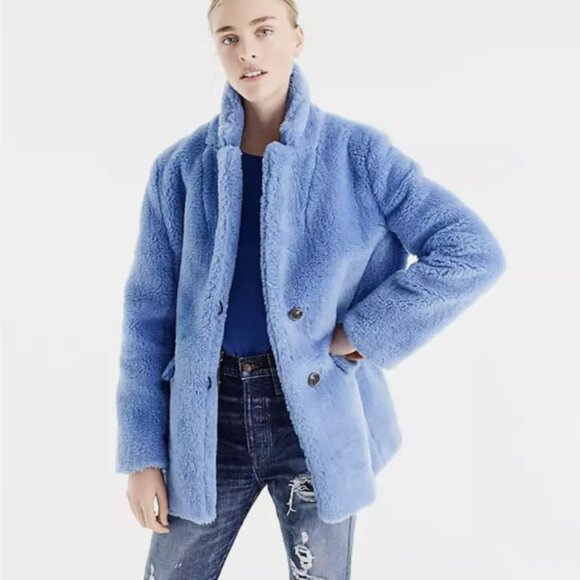 J.Crew The Teddy coat in plush fleece-faux fur Size L - Picture 11 of 11